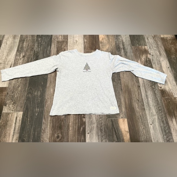 Life Is Good Shirt Womens Medium Long Sleeve relaxed fit Tee Family Tree - Picture 1 of 7